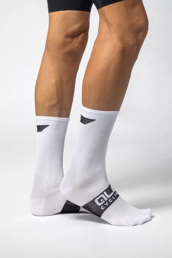 Alé Cycling Socks Follow Me White Breathable and Lightweight
