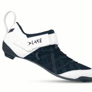 Lake TX224 triathlon shoe in white-black with carbon sole and speed-lace system
